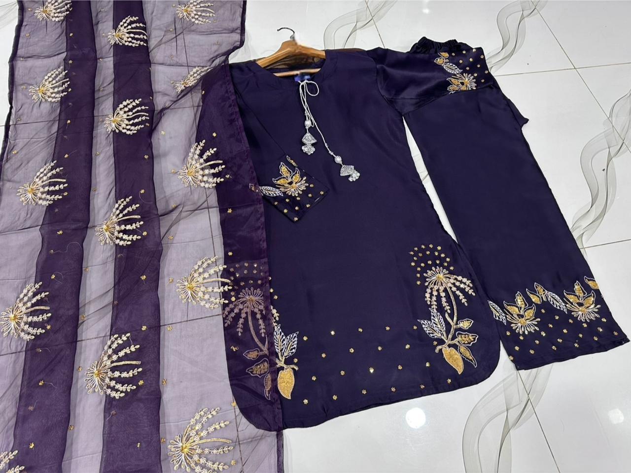 3-Piece Embroidered Suit