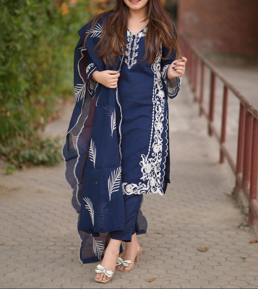 3-Piece Embroidered Suit