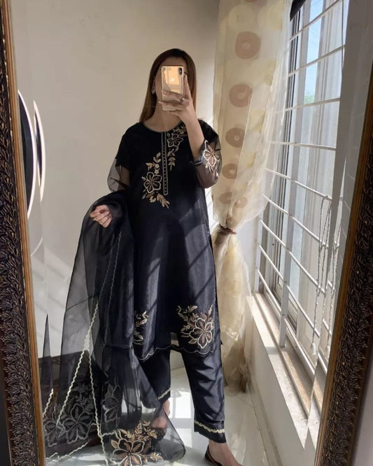 3-Piece Embroidered Suit