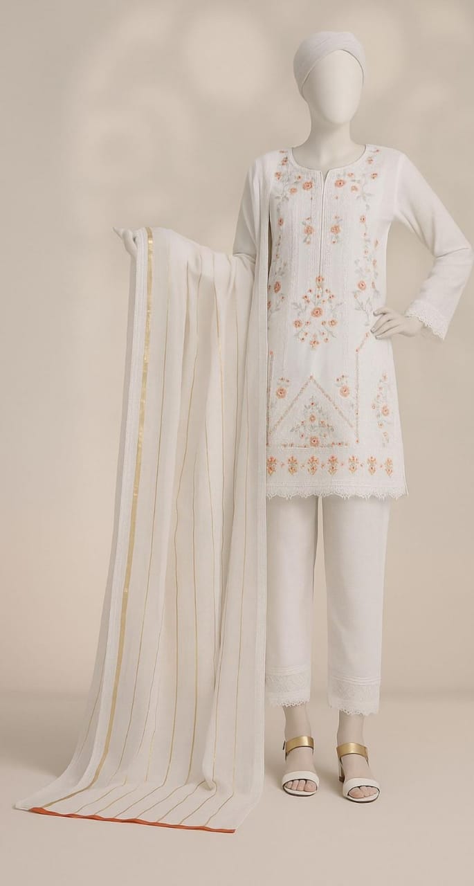 3-Piece Embroidered Suit