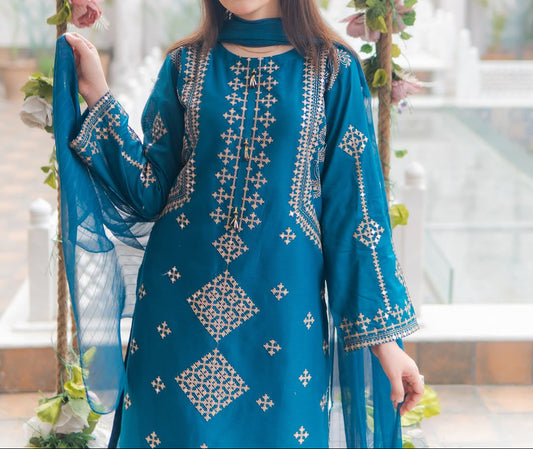 3-Piece Embroidered Suit