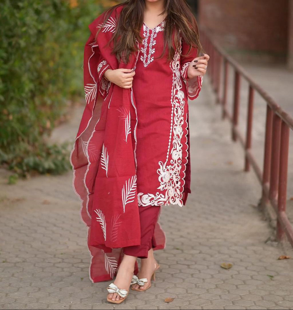 3-Piece Embroidered Suit