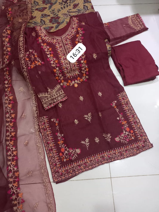 3-Piece Embroidered Suit