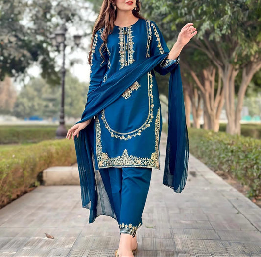 3-Piece Embroidered Suit