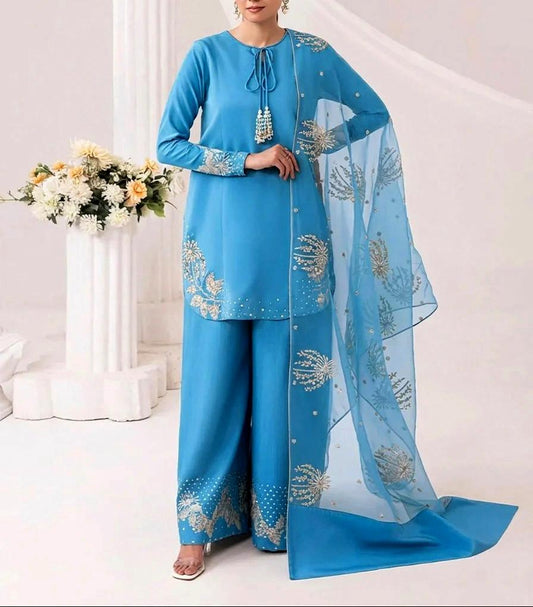 3-Piece Embroidered Suit