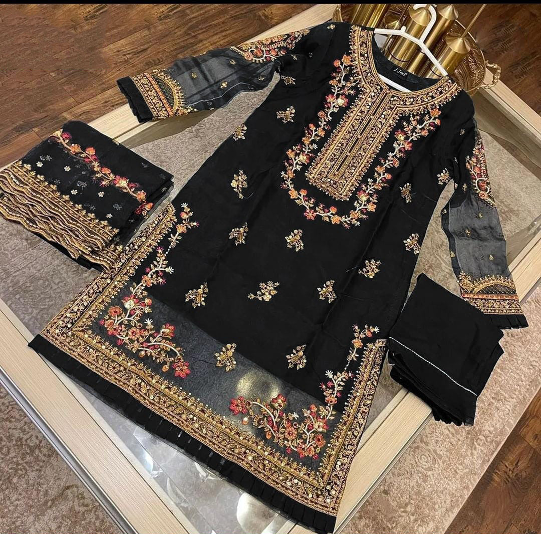 3-Piece Embroidered Suit