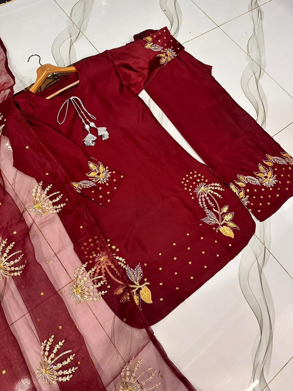 3-Piece Embroidered Suit