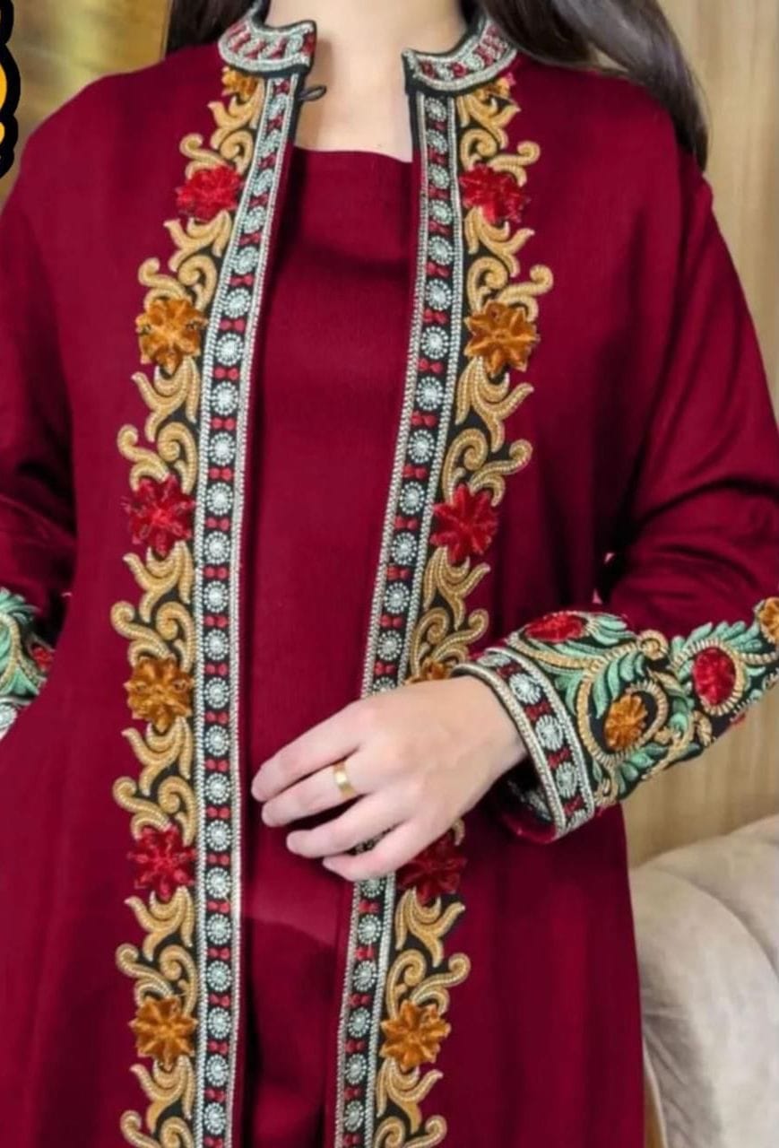 3-Piece Heavy Embroidered Suit