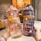 3-Piece Transparent Water Bottle