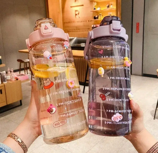 3-Piece Transparent Water Bottle