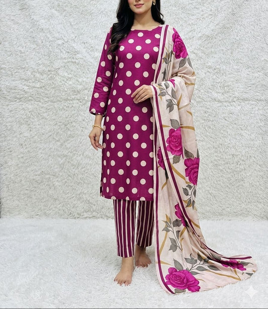 3-Piece Unstitched Suit