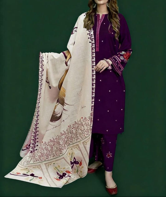 3-Piece Unstitched Suit