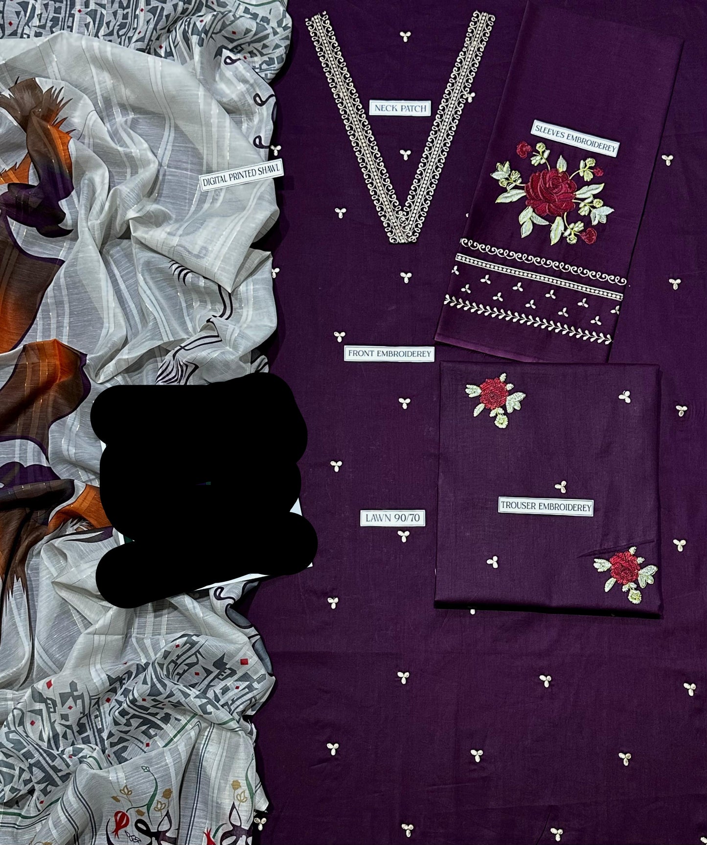 3-Piece Unstitched Suit