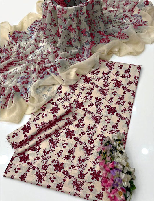 3-Piece Unstitched Suit