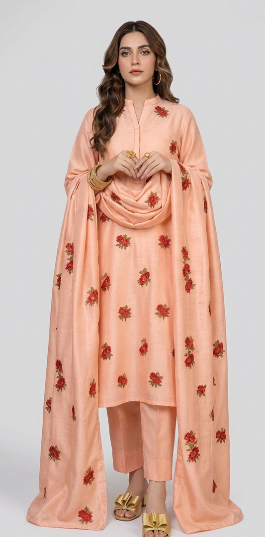 3-Piece Embroidered Suit
