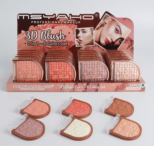 3D Blush 2 in 1 Stick – 6 Colors Set
