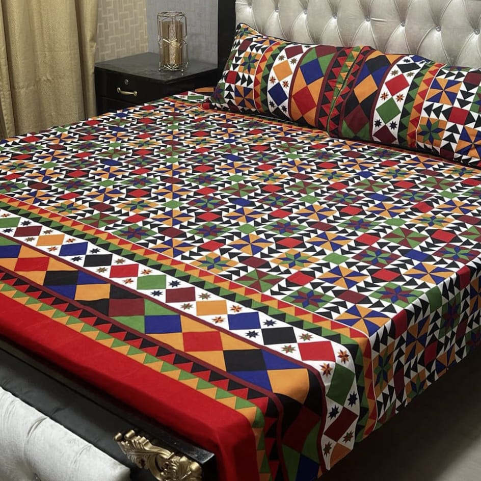 3D Cotton Bedsheet