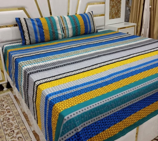 3D Cotton Satin Bedsheet