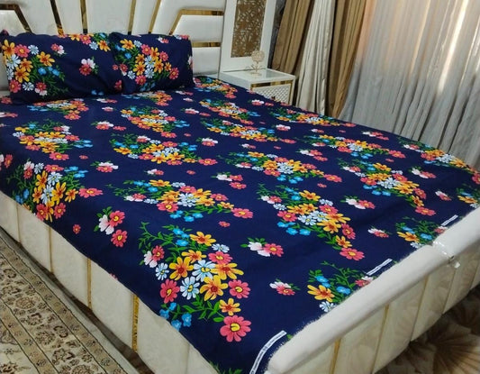 3D Cotton Satin Bedsheet