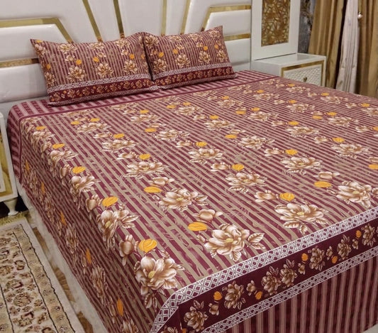 3D Cotton Satin Bedsheet
