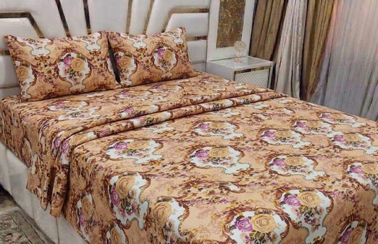 3D Cotton Satin Bedsheet