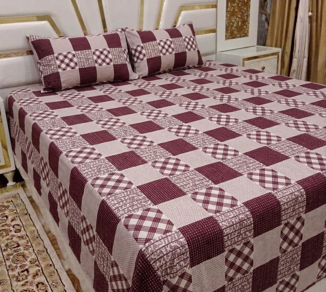 3D Cotton Satin Bedsheet