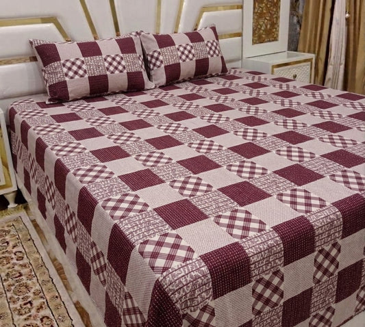 3D Cotton Satin Bedsheet