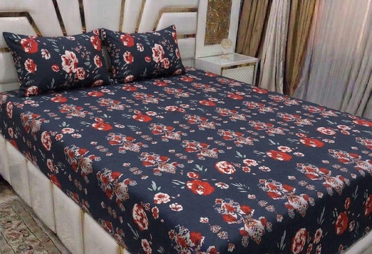 3D Cotton Satin Bedsheet