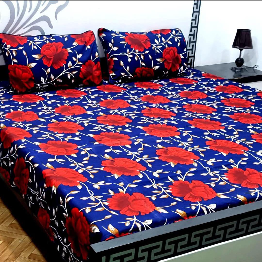 3D Cotton Satin Bedsheet