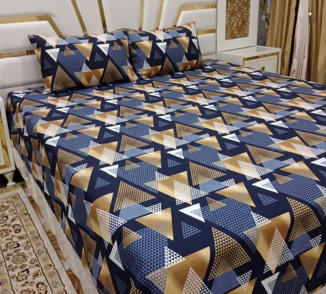 3D Cotton Satin Bedsheet