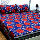 3D Cotton Satin Bedsheet