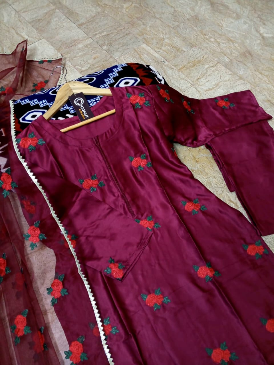 3PCs  Embroidery Suit