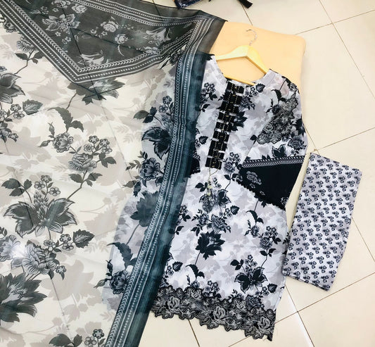 3 Pc Digital Printed Suit