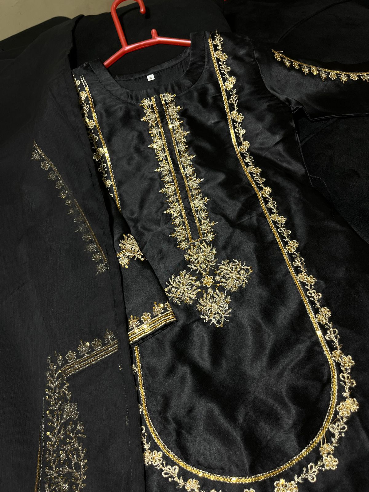 3Pcs Kids Embroidered Suit