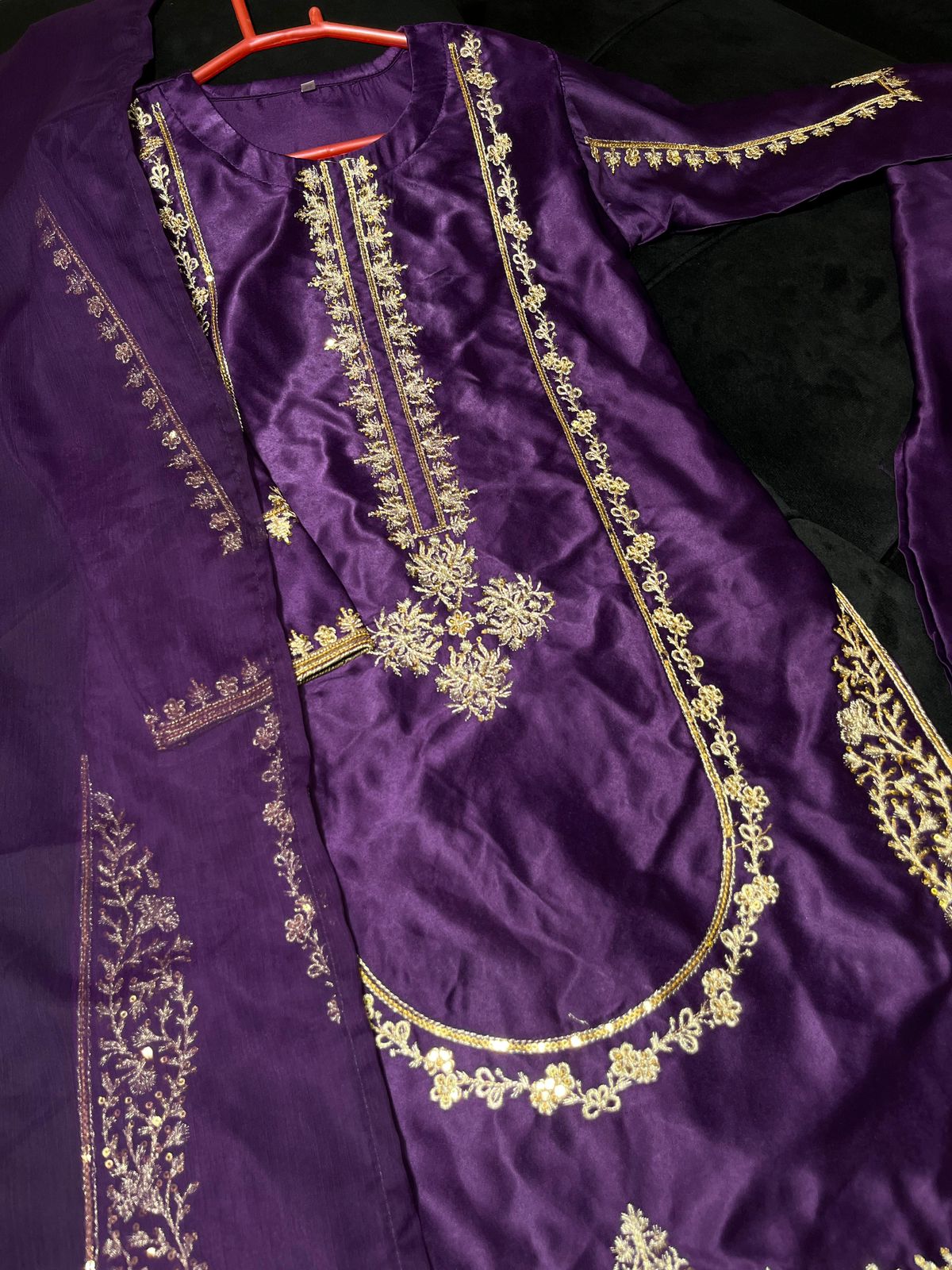 3Pcs Kids Embroidered Suit