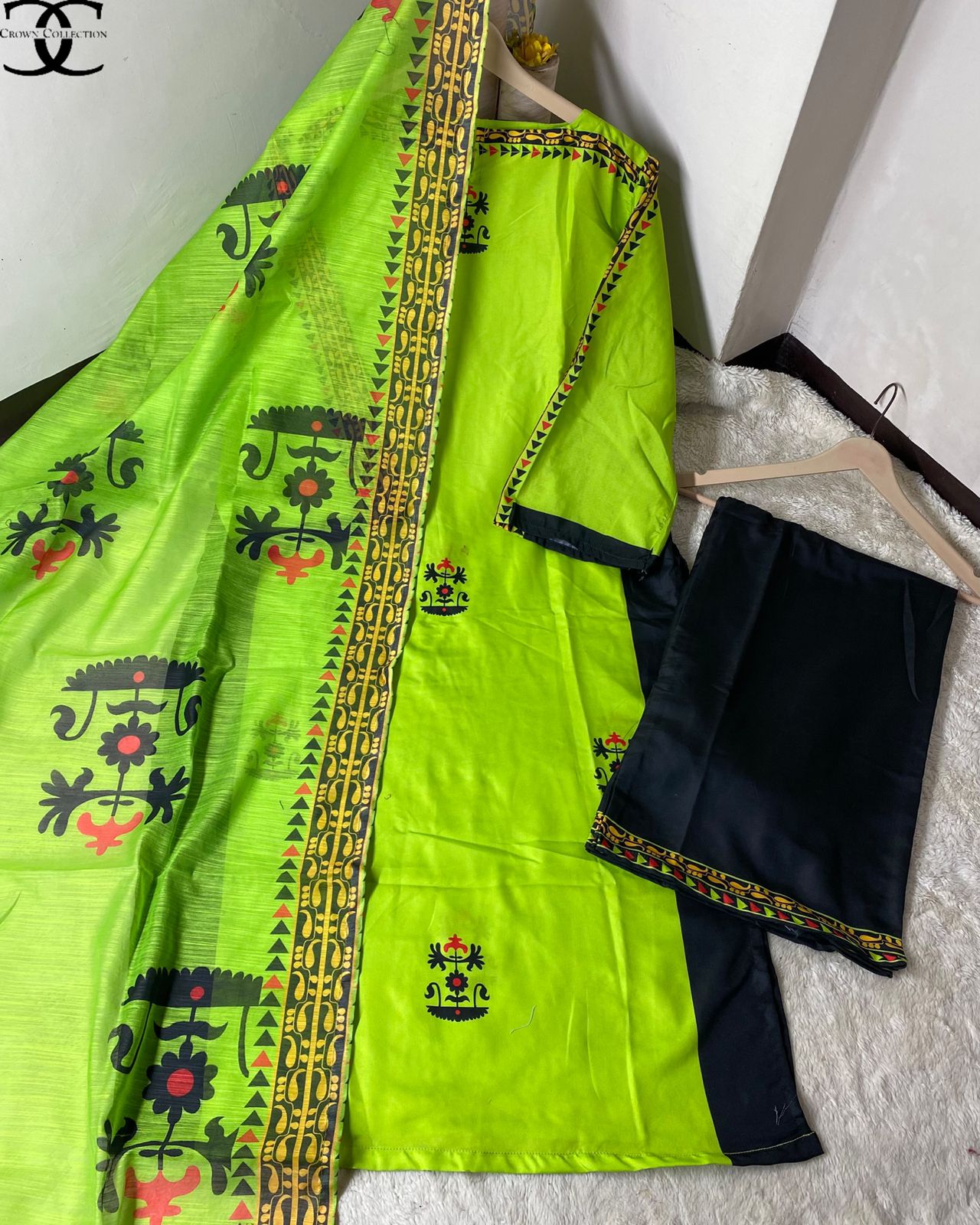 3 Pcs Printed Suit