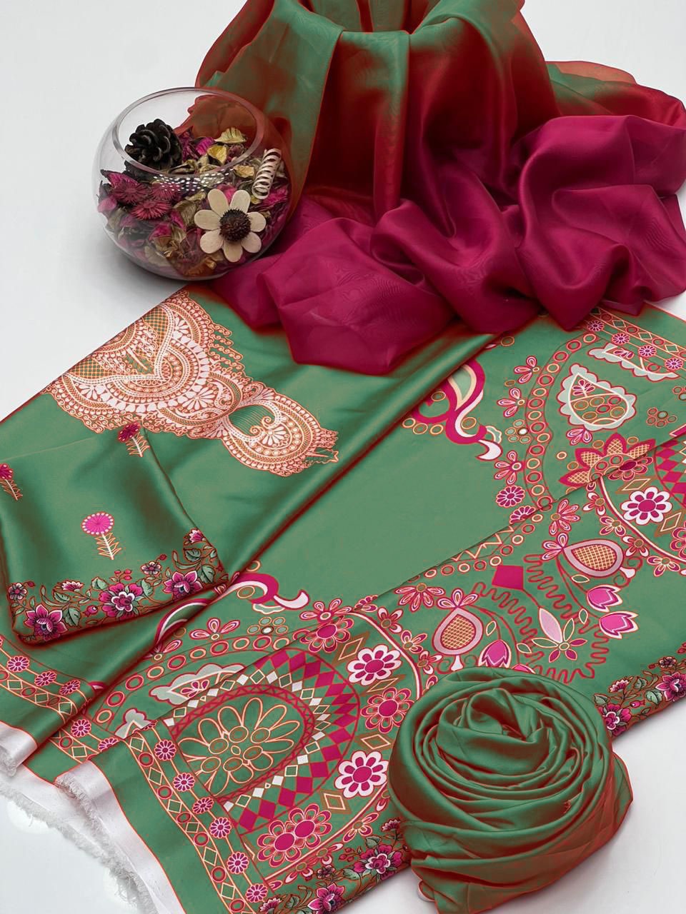 3Pcs Silky Suit