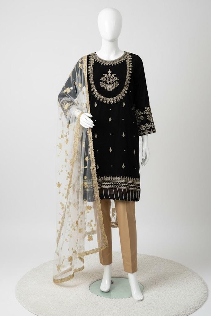 3Pcs Embroidered Shirt