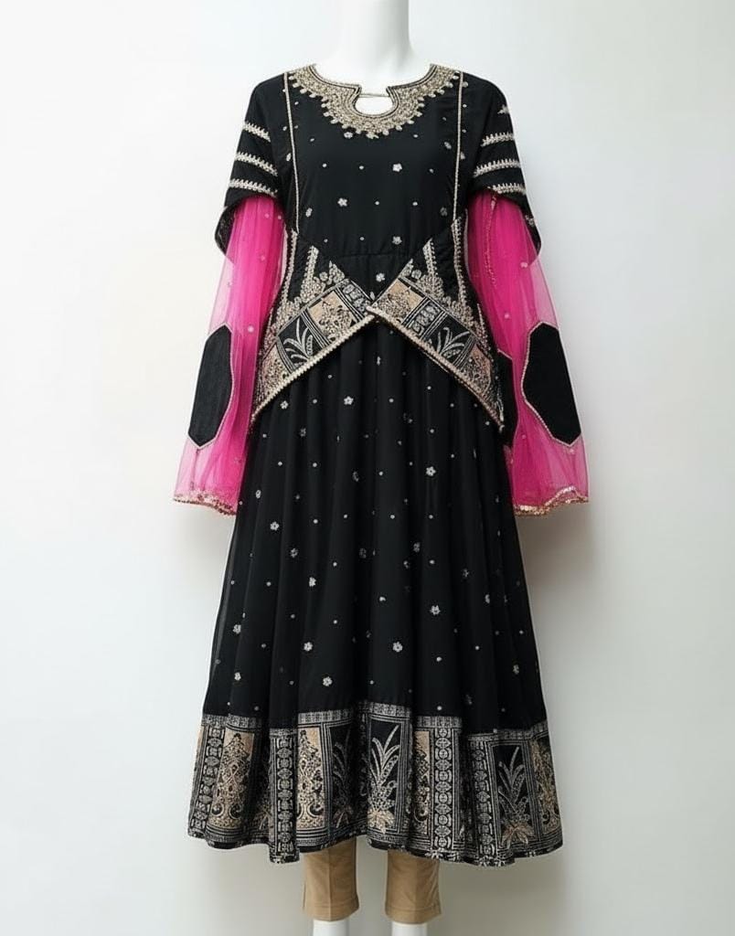 3Pcs Heavy Embroidered Suit