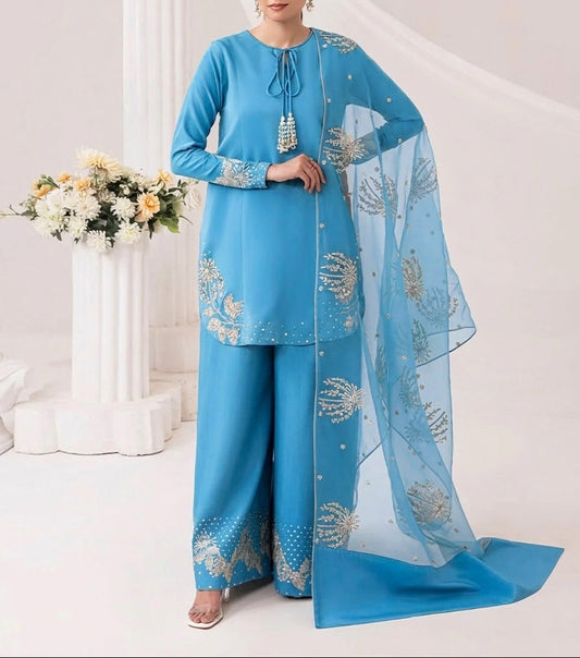 3 Piece Embroidered Suit