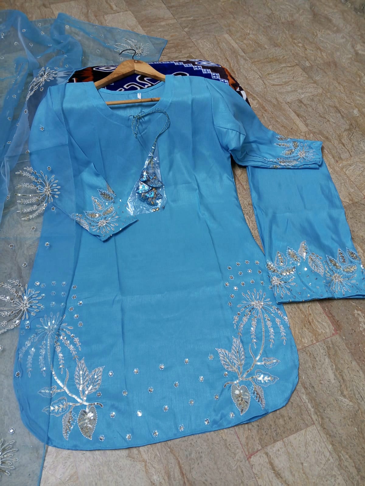 3 Piece Embroidered Suit