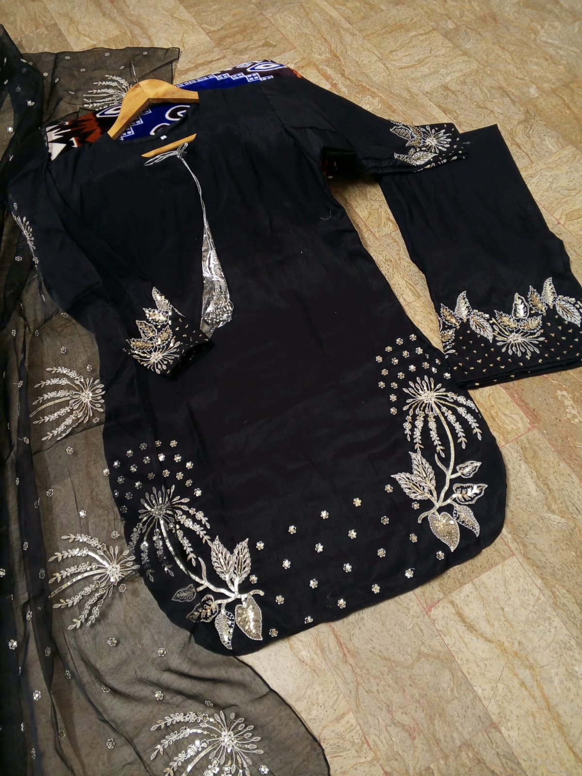 3 Piece Embroidered Suit