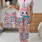 3 Piece Printed Night Suit Set