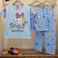 3 Piece Printed Night Suit Set