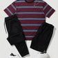 3 Piece Stripe Drop Shoulder