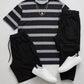 3 Piece Stripe Drop Shoulder