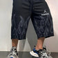 3 Quarter Fire Printed Baggy Short