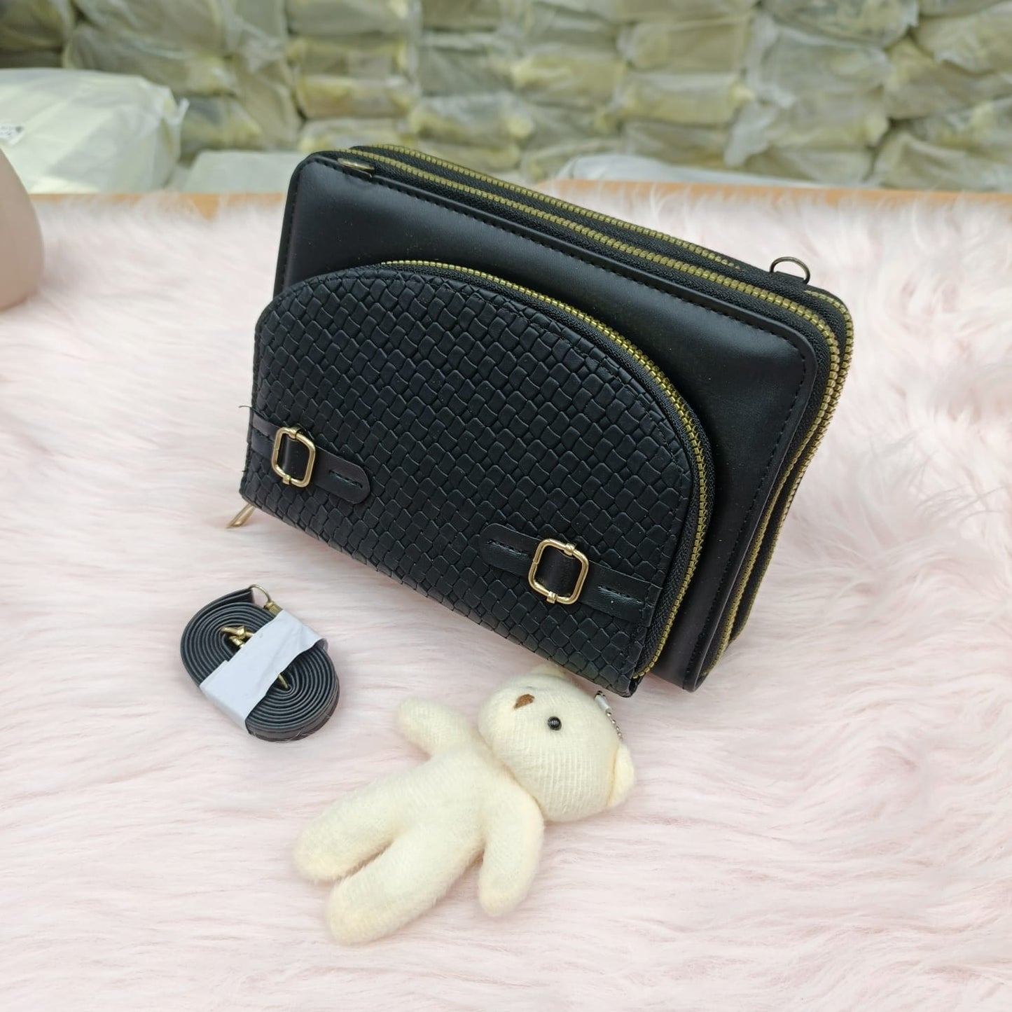 3 Zipper Crossbody Bag