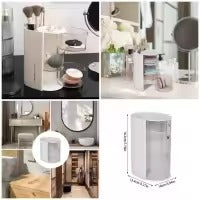 3 Layer Rotating Makeup Brush Organizer