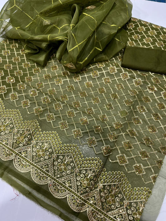 3Pcs Unstitched Suit